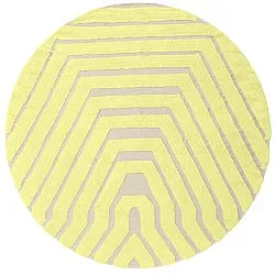 Tappeto rotondo - Callista Natural Cotton Shaggy (giallo)