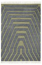 Tappeto A Pelo Lungo - Callista Natural Cotton Shaggy (nero/verde)