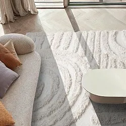 Tappeto A Pelo Lungo - Cazorla Natural Cotton Shaggy (bianco)