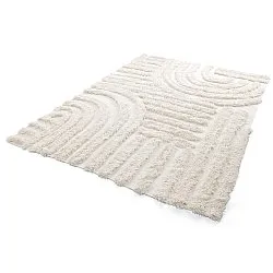 Tappeto A Pelo Lungo - Cazorla Natural Cotton Shaggy (bianco)