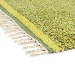Tappeto A Pelo Lungo - Celina Natural Cotton Shaggy (verde/giallo)