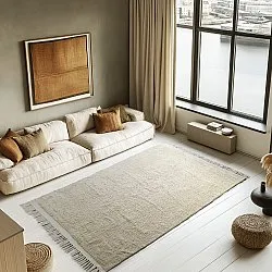 Tappeto A Pelo Lungo - Celina Natural Cotton Shaggy (bianco sporco/beige)