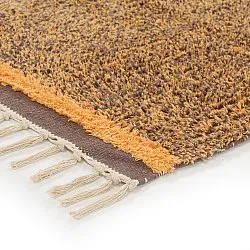 Tappeto A Pelo Lungo - Celina Natural Cotton Shaggy (marrone/arancia)