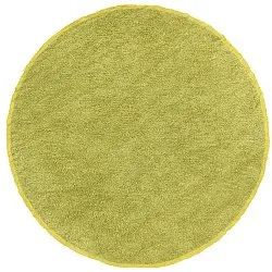 Tappeto rotondo - Celina Natural Cotton Shaggy (verde/giallo)