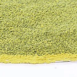 Tappeto rotondo - Celina Natural Cotton Shaggy (verde/giallo)