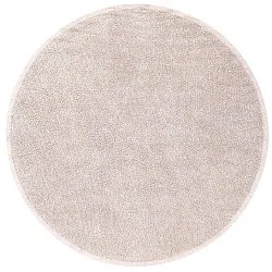 Tappeto rotondo - Celina Natural Cotton Shaggy (tortora/lavanda)