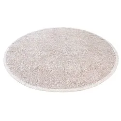 Tappeto rotondo - Celina Natural Cotton Shaggy (tortora/lavanda)