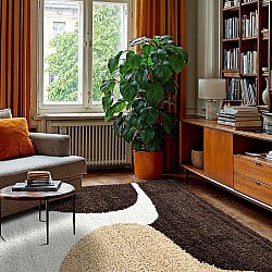 Tappeto A Pelo Lungo - Chiniot (marrone/beige/bianco)