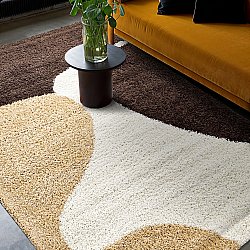 Tappeto A Pelo Lungo - Chiniot (marrone/beige/bianco)