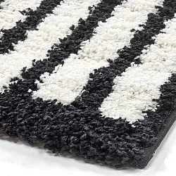 Tappeto A Pelo Lungo - Cluny (bianco/nero)