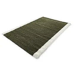 Tappeto A Pelo Lungo - Conques (verde/bianco)
