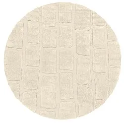 Tappeto rotondo - Cyrus Natural Cotton Shaggy (beige)