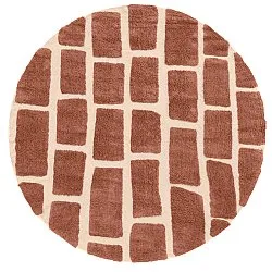 Tappeto rotondo - Cyrus Natural Cotton Shaggy (marrone)