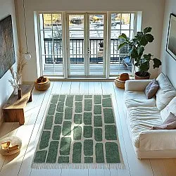 Tappeto A Pelo Lungo - Cyrus Natural Cotton Shaggy (verde)