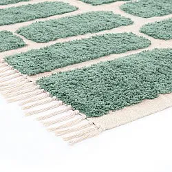Tappeto A Pelo Lungo - Cyrus Natural Cotton Shaggy (verde)