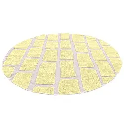 Tappeto rotondo - Cyrus Natural Cotton Shaggy (giallo)