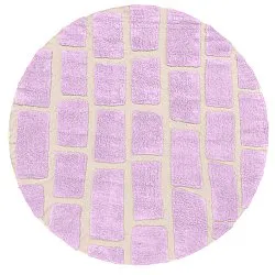 Tappeto rotondo - Cyrus Natural Cotton Shaggy (viola)