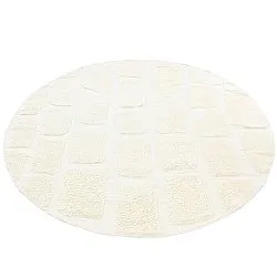Tappeto rotondo - Cyrus Natural Cotton Shaggy (bianco)