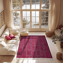 Tappeto A Pelo Lungo - Cyrus Natural Cotton Shaggy (rosso)