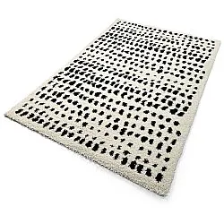 Tappeto A Pelo Lungo - Dotty (bianco/nero)