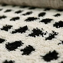 Tappeto A Pelo Lungo - Dotty (bianco/nero)