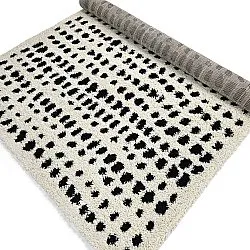Tappeto A Pelo Lungo - Dotty (bianco/nero)
