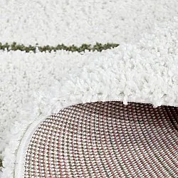 Tappeto A Pelo Lungo - Eze (bianco/verde)