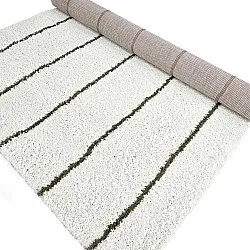 Tappeto A Pelo Lungo - Eze (bianco/verde)