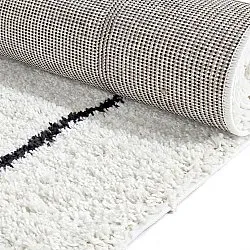 Tappeto A Pelo Lungo - Eze (bianco/nero)