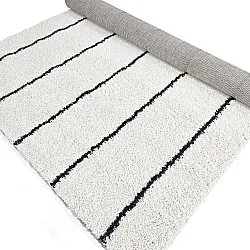Tappeto A Pelo Lungo - Eze (bianco/nero)