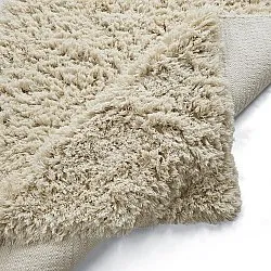Tappeto A Pelo Lungo - Fassale Hand Woven Wool Shaggy (crema)