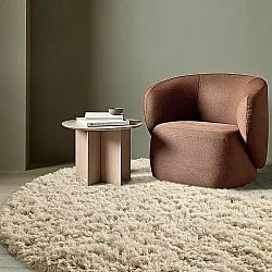 Tappeto rotondo - Fassale Hand Woven Wool Shaggy (crema)