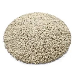 Tappeto rotondo - Fassale Hand Woven Wool Shaggy (crema)