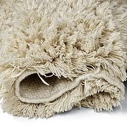 Tappeto rotondo - Fassale Hand Woven Wool Shaggy (crema)