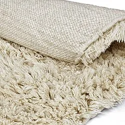 Tappeto rotondo - Fassale Hand Woven Wool Shaggy (crema)