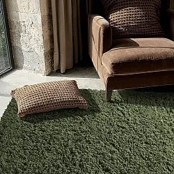 Tappeto A Pelo Lungo - Fassale Hand Woven Wool Shaggy (verde muschio)