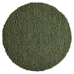 Tappeto rotondo - Fassale Hand Woven Wool Shaggy (verde muschio)