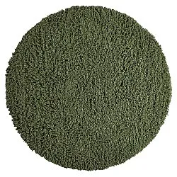 Tappeto rotondo - Fassale Hand Woven Wool Shaggy (verde muschio)