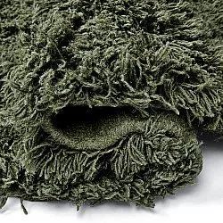 Tappeto rotondo - Fassale Hand Woven Wool Shaggy (verde muschio)