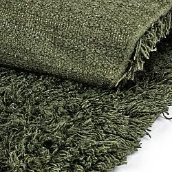 Tappeto rotondo - Fassale Hand Woven Wool Shaggy (verde muschio)