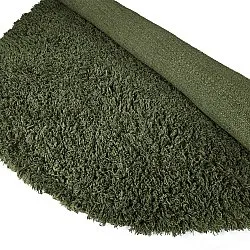 Tappeto rotondo - Fassale Hand Woven Wool Shaggy (verde muschio)