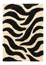 Tappeto A Pelo Lungo - Fergana (crema/nero)