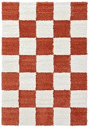 Tappeto A Pelo Lungo - Gordes (arancione/bianco)