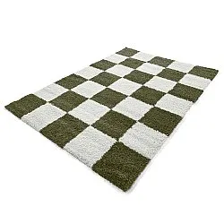 Tappeto A Pelo Lungo - Gordes (verde/bianco)