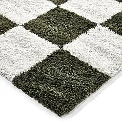 Tappeto A Pelo Lungo - Gordes (verde/bianco)