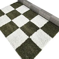Tappeto A Pelo Lungo - Gordes (verde/bianco)