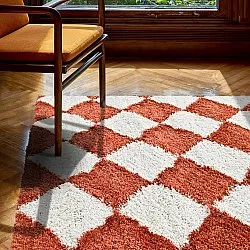 Tappeto A Pelo Lungo - Albi (bianco/arancione)