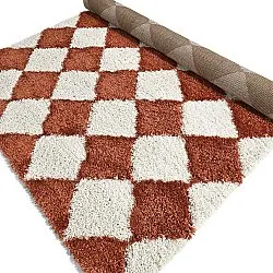 Tappeto A Pelo Lungo - Albi (bianco/arancione)
