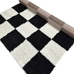 Tappeto A Pelo Lungo - Gordes (bianco/nero)