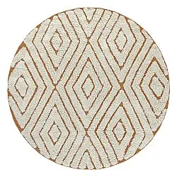 Tappeti rotondi - Holwell Natural Cotton Shaggy (bianco sporco/marrone)